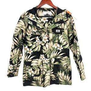 Penfield Womens Size Small Tropical Floral Hooded Jacket Coat Winter Warm Luxury